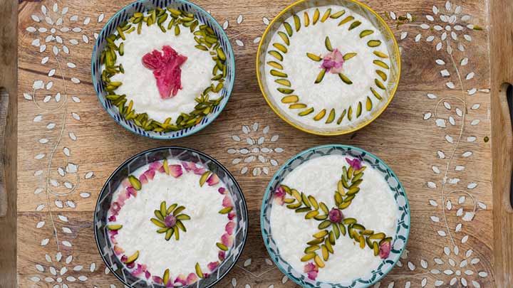 مراحل تهیه دسر مهلبیه مراحل تهیه دسر مهلبیه