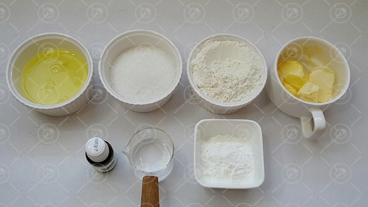 مواد لازم شیرینی شانس (fortune cookie)