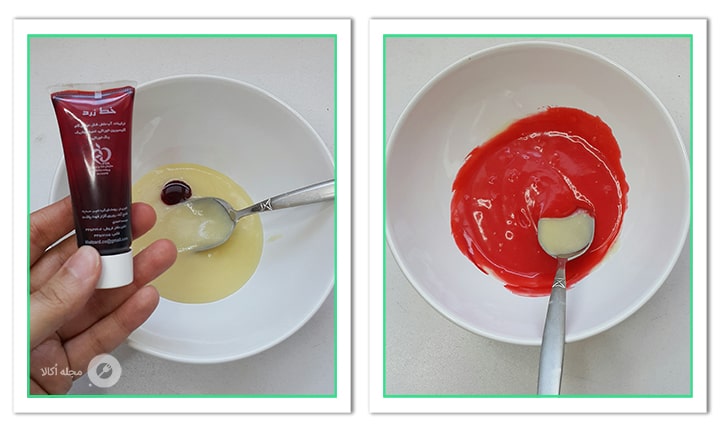 طریقه قرمز کردن مایه شیرینی شانس برای ولنتاین