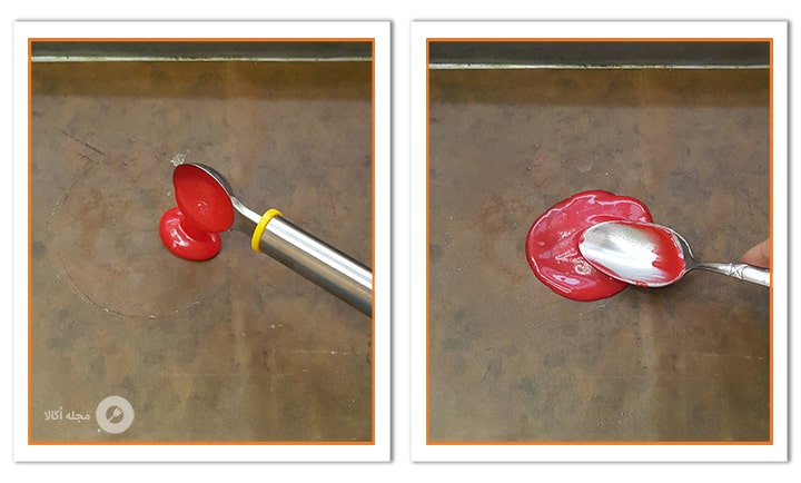 با پشت قاشق مواد شیرینی شانس ولنتاین را پخش کنید