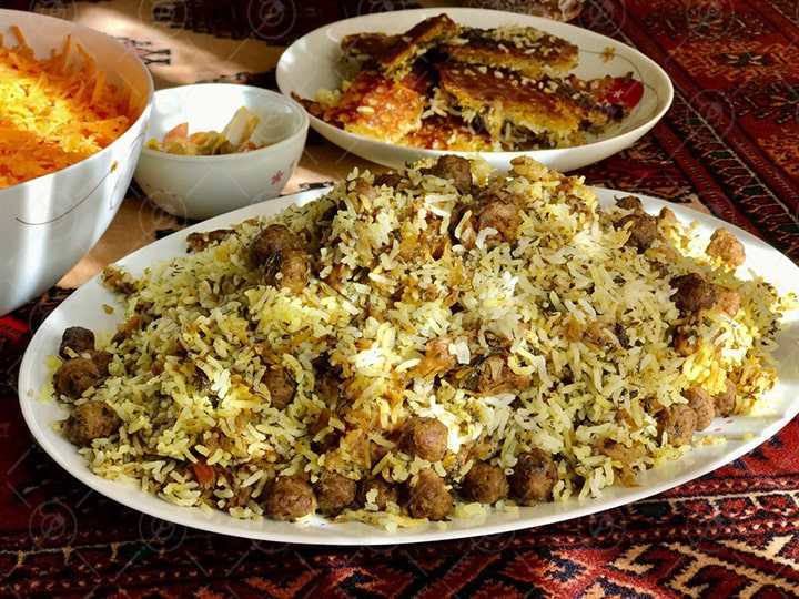طرز تهیه کلم پلو شیرازی