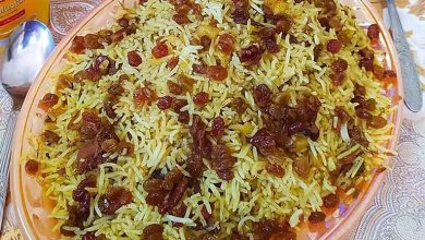 طرز تهیه کشمش پلو اردبیلی؛ ساده و خوشمزه