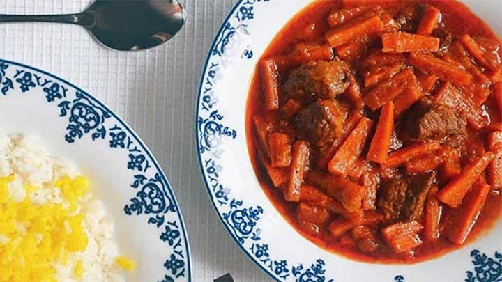 خورشت هویج (زردک) از غذاهای خوشمزه تبریزی
