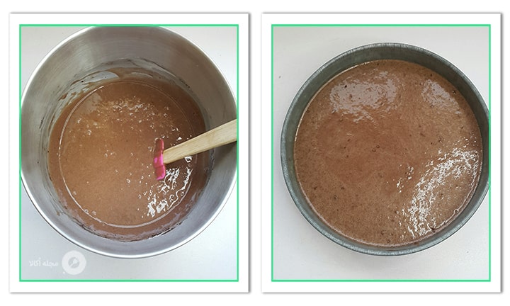 مواد کیک کوستبک را با لیسک به هم بزنید 