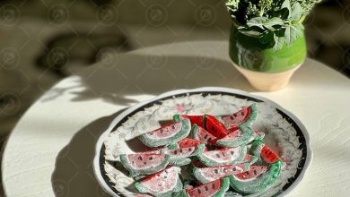 طرز تهیه مارشمالو خانگی به شکل هندوانه (ایده شب یلدا)؛ با ویدئو