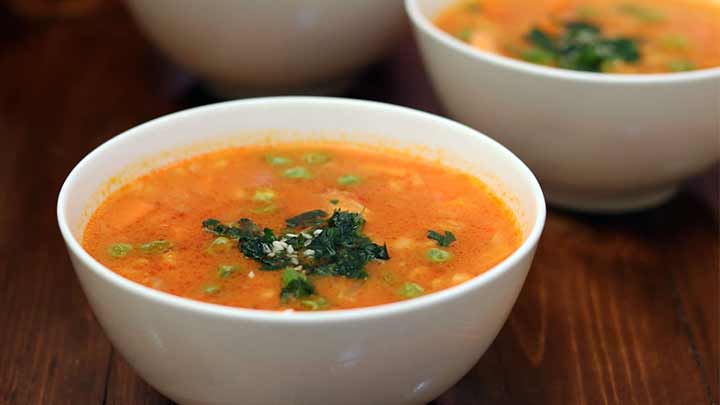 مراحل تهیه سوپ قلم با جو