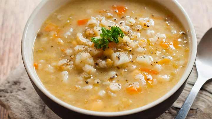 سوپ قلم با جو خوشمزه و مخصوص