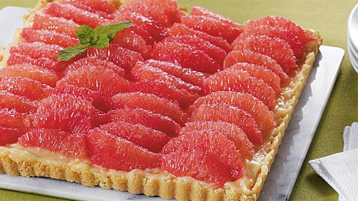 مراحل تهیه تارت گریپ‌ فروت