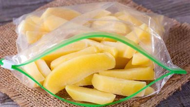 روش فریز کردن سیب زمینی خام، پخته و سرخ شده