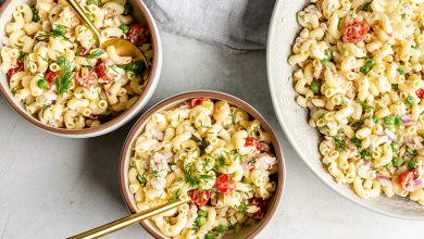 طرز تهیه سالاد ماکارونی با تن ماهی