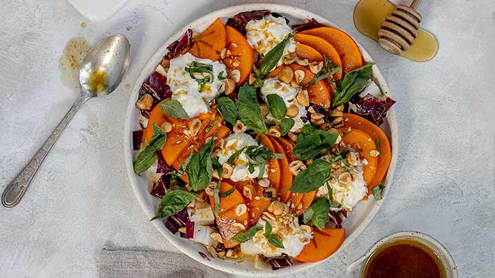 سالاد خرمالو با ژامبون و پنیر سالاد خرمالو با ژامبون و پنیر