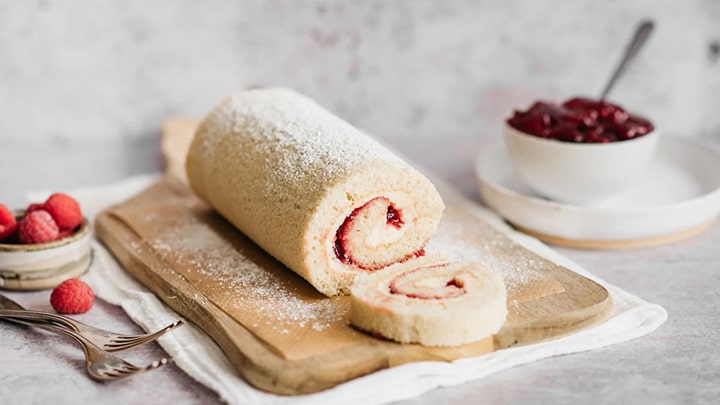 رول کیک سوئیسی طرح دار رول کیک سوئیسی طرح دار