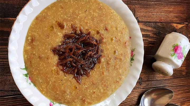 مراحل تهیه آش گوشت بوشهری