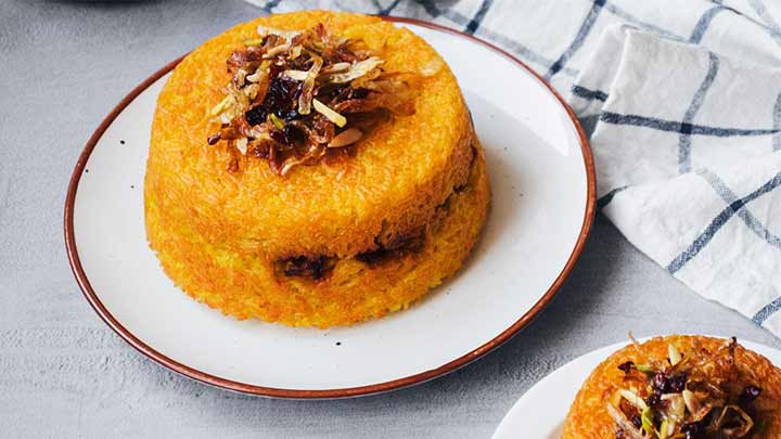 ته چین مرغ و هویج؛خوشمزه و مخصوص برای مجالس و مهمانی