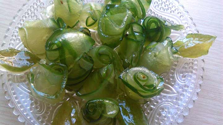 نکات و فوت و فن‌های تهیه مربای خیار به شکل گل