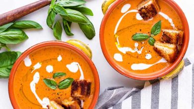 طرز تهیه سوپ گوجه ایتالیایی با خامه؛ خوشرنگ و لذیذ