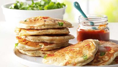 طرز تهیه پنکیک پیتزایی به روش ترکیه‌ای؛ ساده و خوشمزه