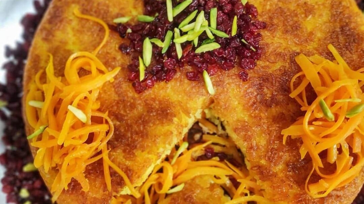 طرز تهیه تهچین گوشت و هویج طرز تهیه تهچین گوشت و هویج
