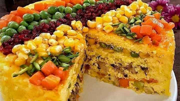 مراحل تهیه ته چین سبزیجات مراحل تهیه ته چین سبزیجات
