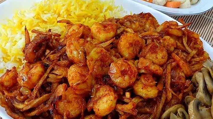 طرز تهیه دو پیازه میگو طرز تهیه دو پیازه میگو