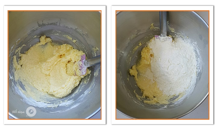 آرد قنادی الک شده را اضافه کنید