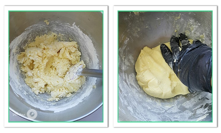 خمیر شیرینی قطاب آناناسی را ورز دهید