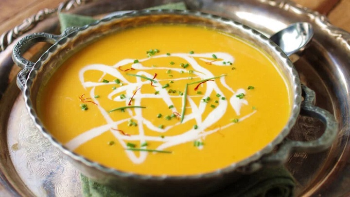 طرز تهیه سوپ زعفران به روش رستورانی