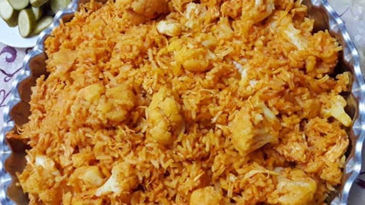 طرز تهیه گل کلم پلو مجلسی