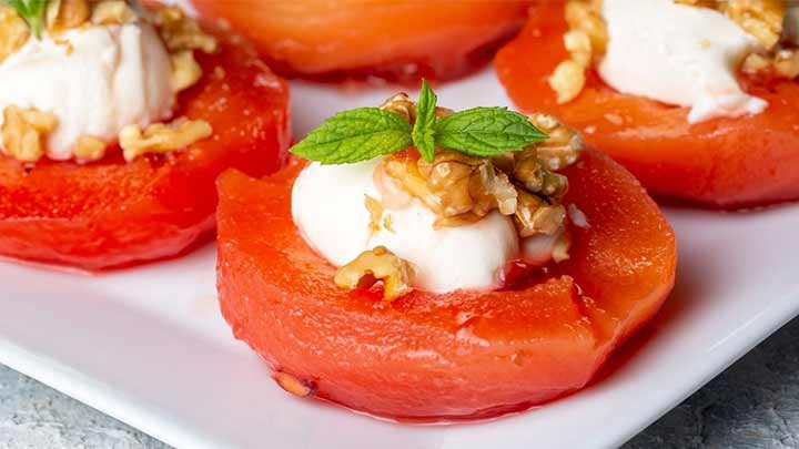 مراحل تهیه دسر ترکیب به با خامه مراحل تهیه دسر ترکیب به با خامه