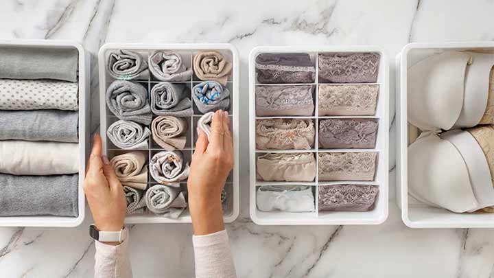 ترفندهای مرتب کردن کمد لباس