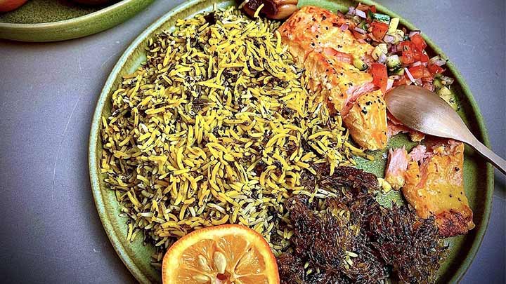 ترکیب سبزی پلویی ساده