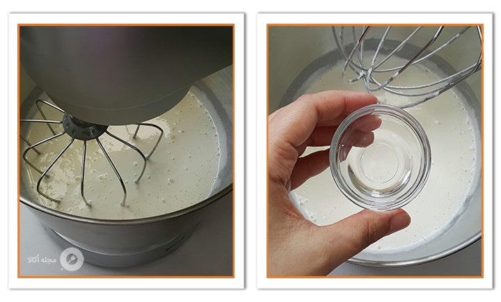 سرکه را به مواد کیک شیفون شکلاتی اضافه کنید سرکه را به مواد کیک شیفون شکلاتی اضافه کنید