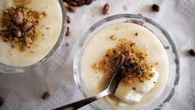 طرز تهیه دسر مهلبیه بهار نارنج عربی؛ شیک و خوشمزه