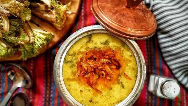 مراحل تهیه آش کنگر مراحل تهیه آش کنگر