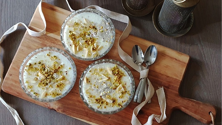 طرز تهبه فرنی با آرد برنج