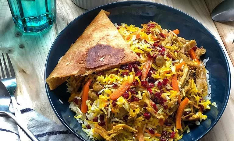 مراحل تهیه قاطی پلوی کنگر