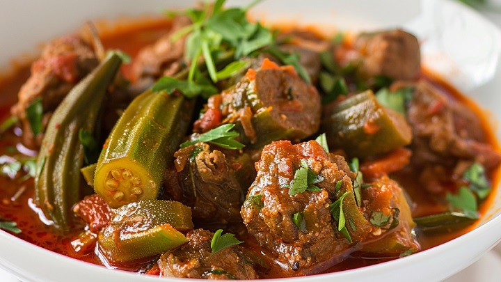 طرز تهیه خورشت قورمه بامیه طرز تهیه خورشت قورمه بامیه