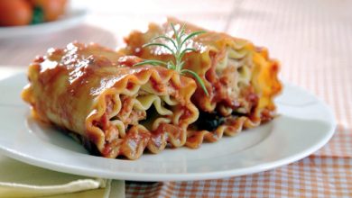 طرز تهیه لازانیا رولی خوشمزه با سس بشامل؛ مرحله به مرحله