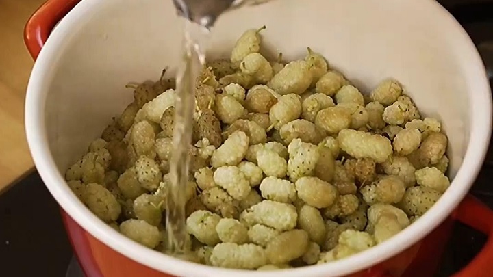 توتها را روی حرارت قرار دهید توتها را روی حرارت قرار دهید