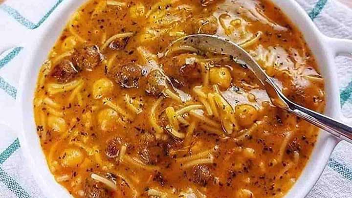 مراحل تهیه سوپ دیوران (چوربا)