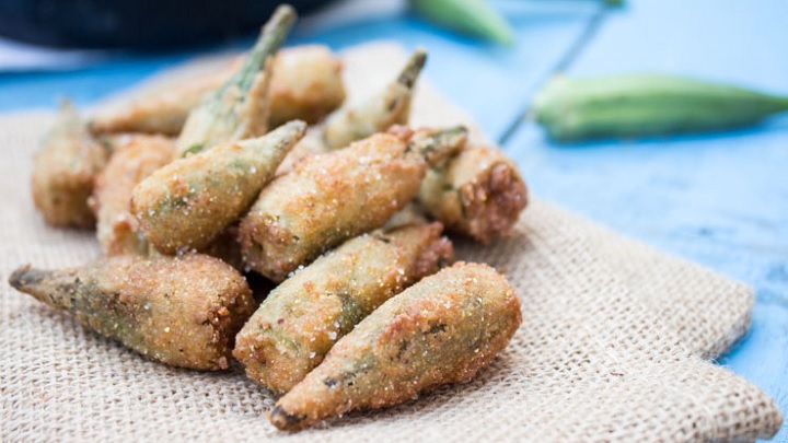 مراحل طرز تهیه بامیه سوخاری