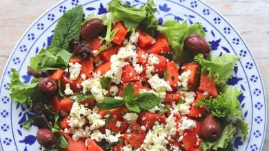 طرز تهیه سالاد هندوانه و پنیر؛ ساده و خوشمزه