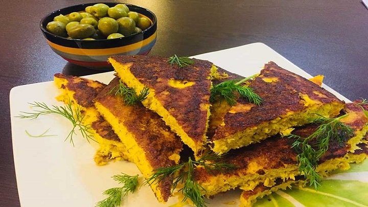 مراحل تهیه کوکو بادکوبه‌ای