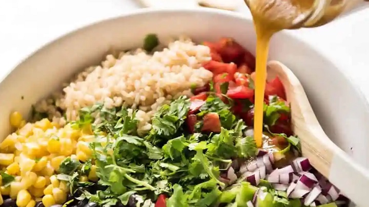 طرز تهیه سالاد برنج با سس مارینا طرز تهیه سالاد برنج با سس مارینا