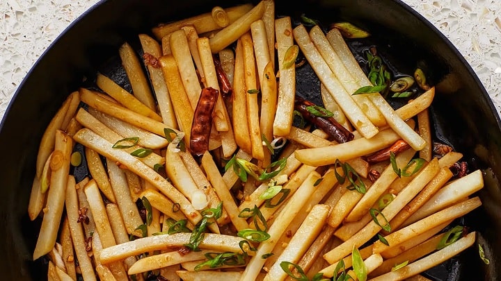 طرز تهیه سیب زمینی سرخ کرده رژیمی  طرز تهیه سیب زمینی سرخ کرده رژیمی