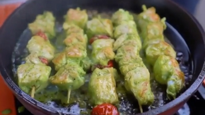 دستو پخت جوجه کباب با سس سبزیجات دستو پخت جوجه کباب با سس سبزیجات