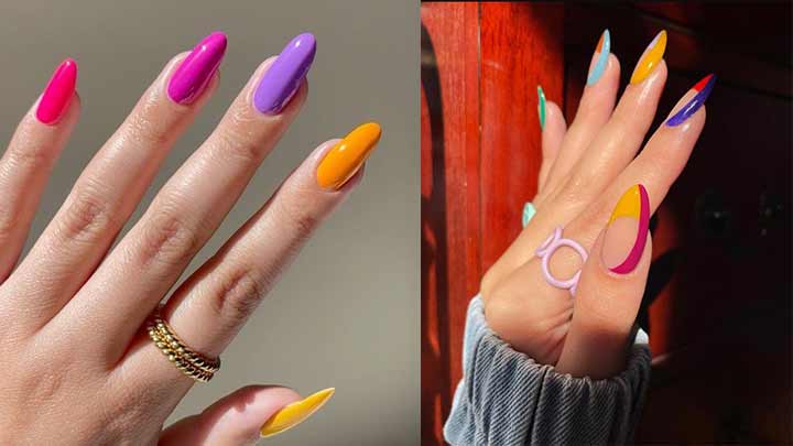 دیزاین ناخن ترند چند رنگ دیزاین ناخن ترند چند رنگ