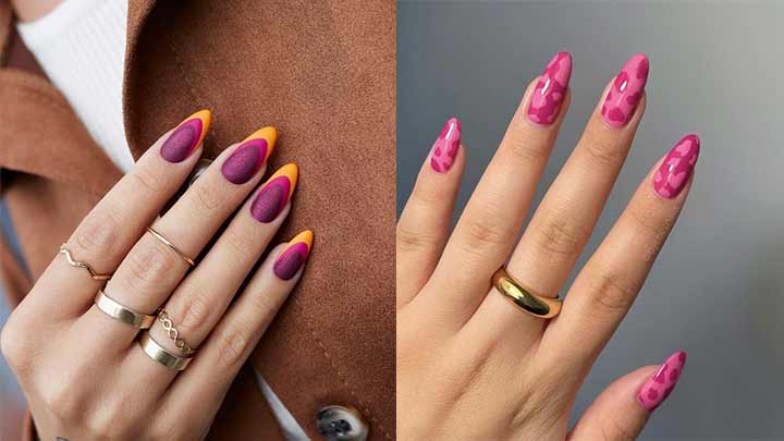 دیزاین ناخن ترند مخملی