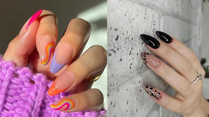 طراحی ناخن تابستانه با رنگ مشکی طراحی ناخن تابستانه با رنگ مشکی