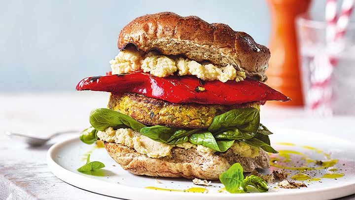 مراحل تهیه همبرگر گیاهی مراحل تهیه همبرگر گیاهی